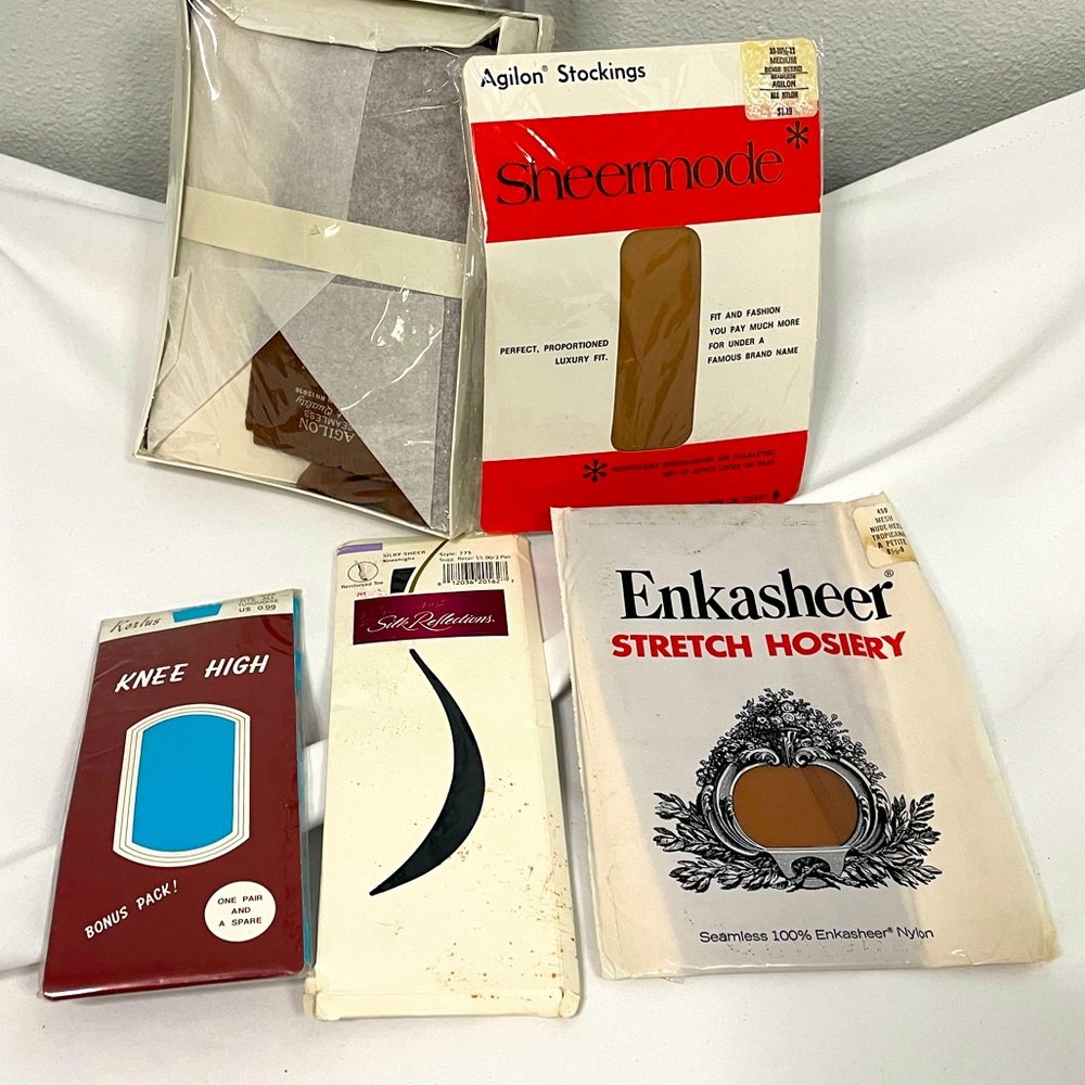 Lot of vintage hosiery Enkasheer Agilon Korlus Sheer Reflections *sealed*